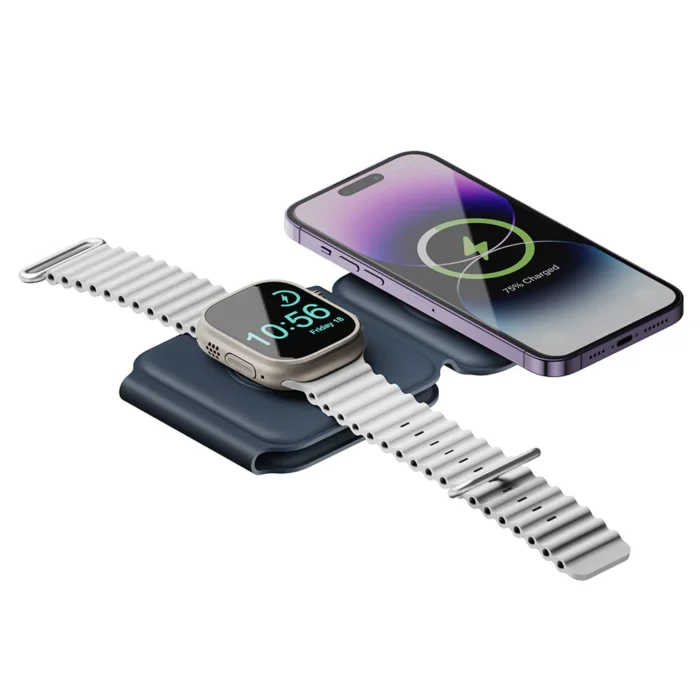 【bazic】GoMag Trio Plus 三合一便攜式折疊磁吸無線充電座